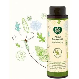 100% Vegan Shower Gel by ecoLove | 17.6 oz. | Organic cucumbers, parsley &amp; spinach. From 6 months ageOrganicZone