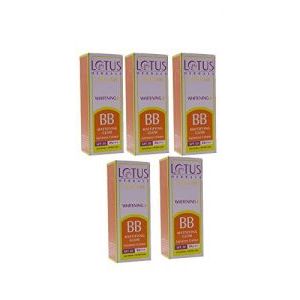 Lotus Herbals Safe Sun Whitening Plus BB Mattifying Glow Fairness Cream SPF 30 PA+++ - 100g (5 x 20g)Lotus Herbals