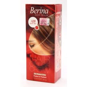 Berina Permanent Hair Dye Color Cream # A20 Ruby Red Made in Thailand&amp;quot;TIO NACHO&amp;quot;