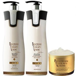 Keratin Cure BTX Pina Colada 3 Piece Hair Care Sulfate Free Shampoo, Conditioner &amp; Deep Masque Soft Repair Moisturize 32 ozKeratin Cure