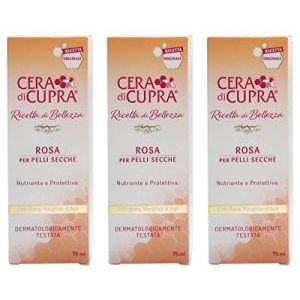 Cera di Cupra Rosa per Pelli Secche Cream for Dry Skin 75ml Tubes (Pack of 3) [ Italian Import ]Cera di Cupra