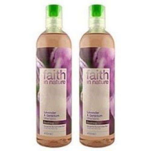 (2 Pack) - Faith in Nature - Lavender &amp; Geranium Shampoo | 400ml | 2 PACK BUNDLEFaith Hill
