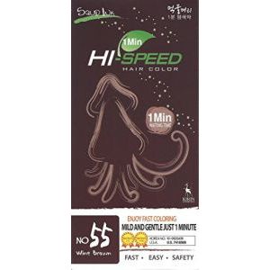 1 Minute_Hi Speed Squid Ink Hair Color #55 Wine BrownKirin Cosmetics