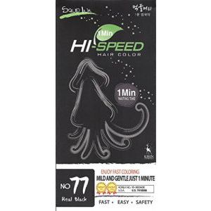 1 Minute_Hi Speed Squid Ink Hair Color #77 Real BlackKirin Cosmetics