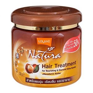 (500ml ; 16.90 Oz) Lolane Natura Macadamia Butter Hair Treatment Mask: For Nourishing and diamond shine boosterLolane