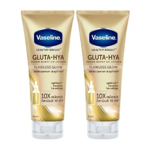 Vaseline Healthy Bright Gluta-Hya Serum Burst UV Lotion Flawless Glow 200 ml x 2 packVaseline Healthy