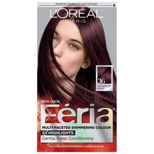 L&#039;Oreal Feria Multi-Faceted Shimmering Colour, Warmer, 36 Deep Burgundy Brown(Chocolate Cherry)L&#039;OREAL Feria